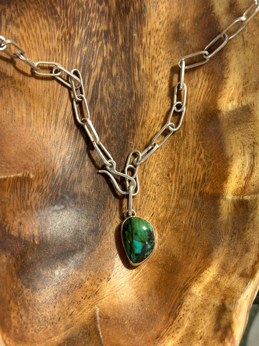 25” Chain and Turquoise Charm